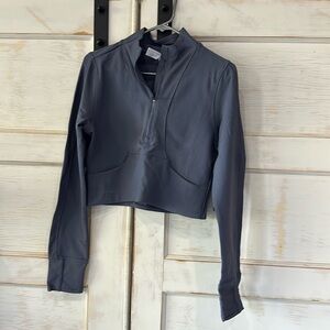 90 Degree By Reflex Gray Long Sleeve Top